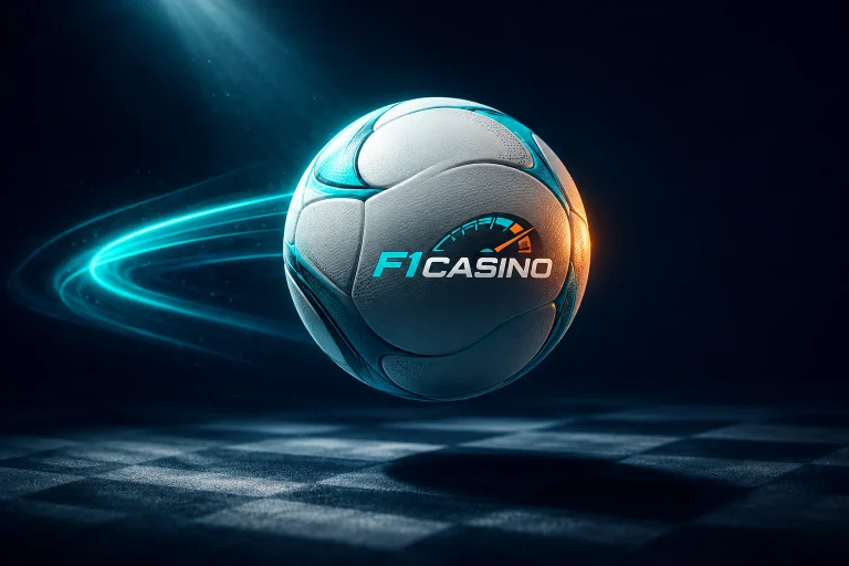 F1casino spor bahisleri futbol topu neon hız