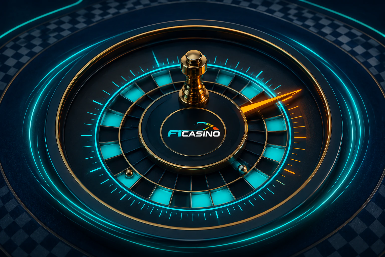 F1casino NetEnt futuristik neon rulet çarkı