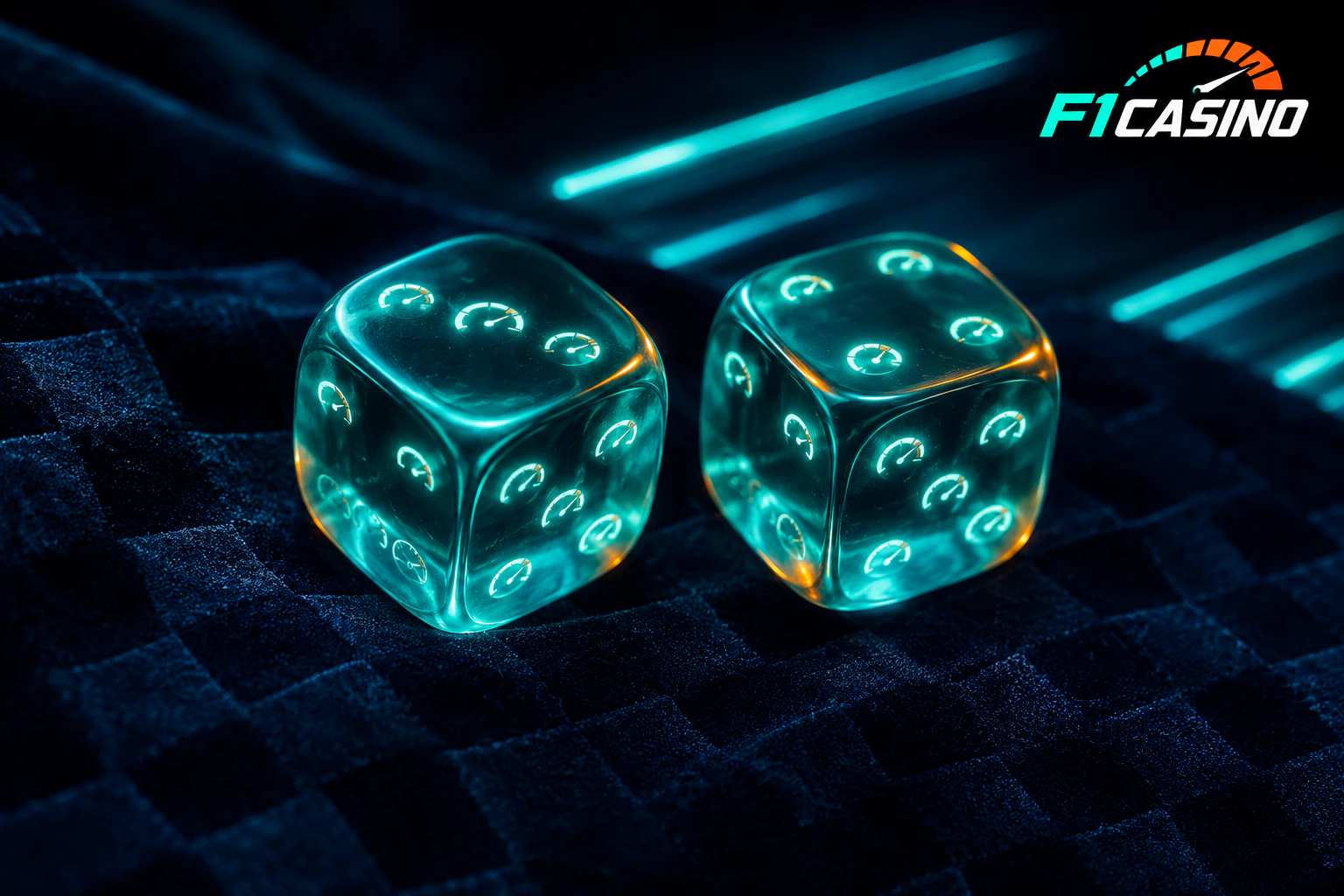 F1casino parlayan neon zar ikilisi