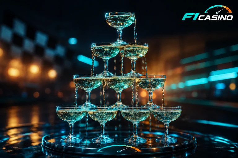F1casino hoşgeldin bonusu şampanya kutlaması